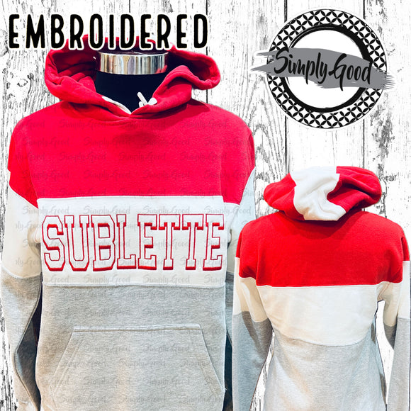 Red white supreme hoodie deals